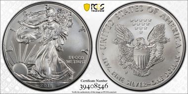 2018-W $1 Burnished Silver Eagle SP70