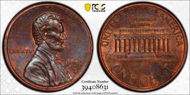 1992-D 1C Close AM, FS-901 AU55BN