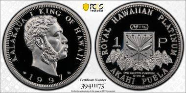 1997 Akahi Puela X#MB127 Hawaii Platinum PR70DCAM