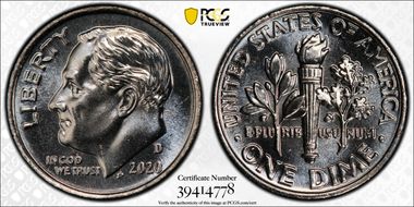 2020-D 10C Early Find MS65FB