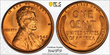 1942-S 1C MS67+ RD