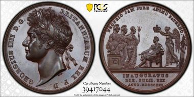 1821 Medal Eimer-1146a Bronzed AE George IV Coronation SP64