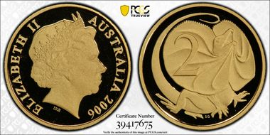 2006 2C Old Bust Au PR70DCAM