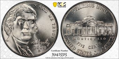 2020-D 5C Early Find MS67FS