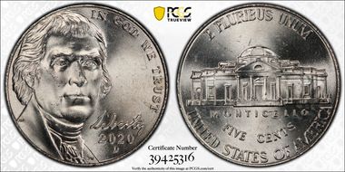 2020-D 5C Early Find MS66FS