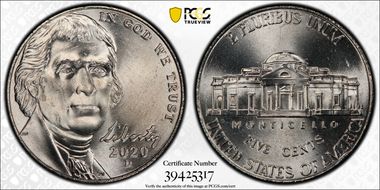 2020-D 5C Early Find MS66FS