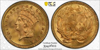 1882 G$1 MS68