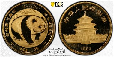 1983 10 Yn Panda Gold PAN-9A MS69