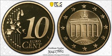 2006-F € 0.10 PR69CAM