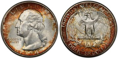 1934 25C Medium Motto MS66