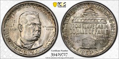 1951-D 50C Booker T. Washington MS66+