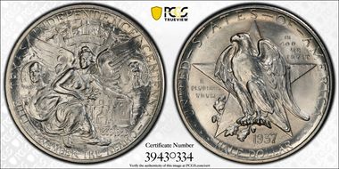 1937-D 50C Texas MS65