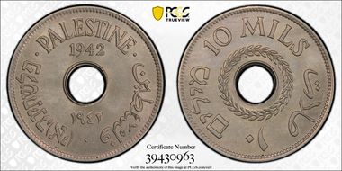 1942 10 Mil KM-4 CuNi MS65