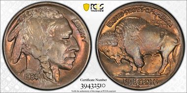 1934-D 5C MS64