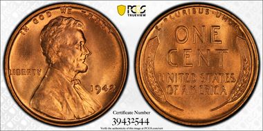 1942 1C MS67+ RD