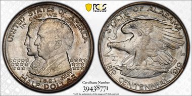 1921 50C Alabama MS66+