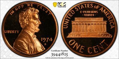 1974-S 1C PR68DCAM