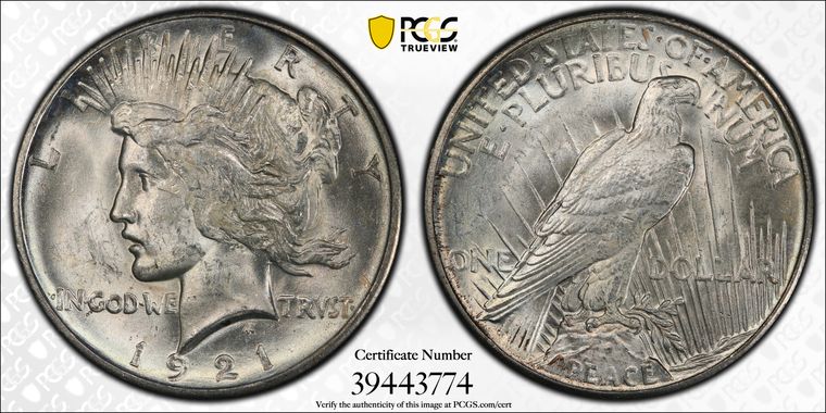 Cert 39443774 - Coin Image