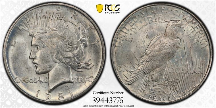 Cert 39443775 - Coin Image