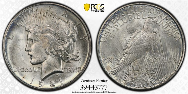 Cert 39443777 - Coin Image