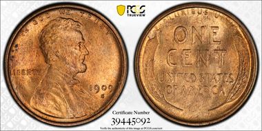 1909-S/S 1C S/Horizontal S MS66+ RD