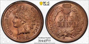 1890 1C MS66RD
