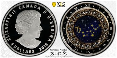 2019 $5 Zodiac Series-Virgo Colorized PR70DCAM