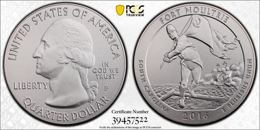 2016-P 25C Fort Moultrie NP 5 oz Silver SP69