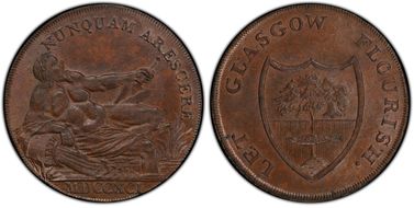 1791 Tk 1/2D DH-3g Lanarkshire, Glasgow MS64BN