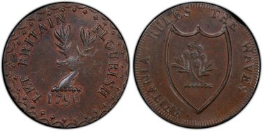 1796 Tk 1/2D DH-2 Lothian, Edinburgh MS64BN