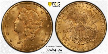 1907 $20 Liberty N1