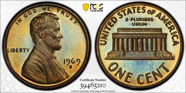 1969-S 1C PR66RB