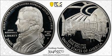 2005-P $1 Marshall PR68DCAM