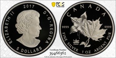 2017 $5 Maple Leaf and Columbine Denver ANA Privy PR69DCAM