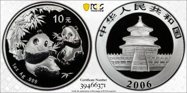 2006 10 Yn Panda Silver  PAN-417A MS70