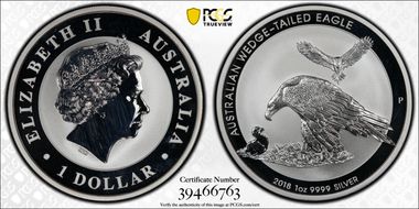 2018-P $1 Wedge-Tailed Eagle MS64