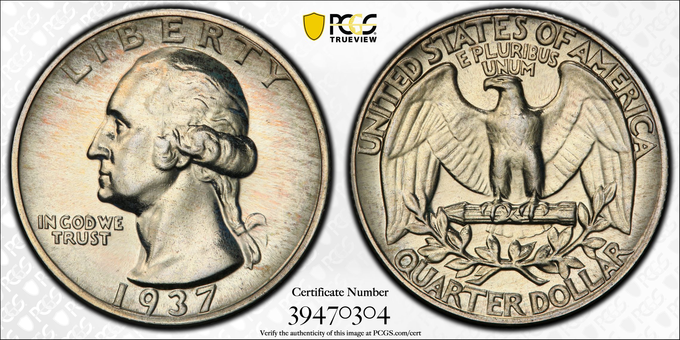 PCGS Certificate Verification Coin Details for Cert #39470304