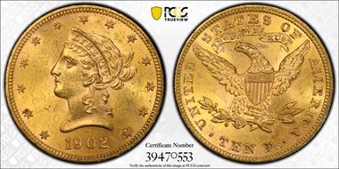 1902 $10 MS62+