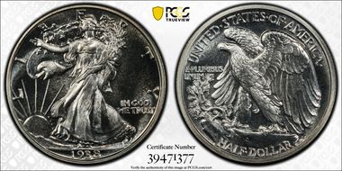 1938 50C PR67