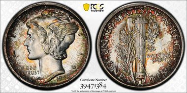 1942-D 10C MS67+ FB