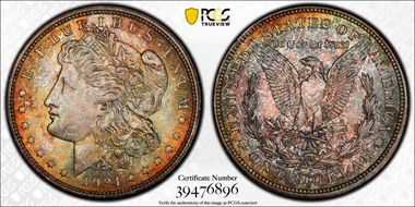1921-D $1 MS66