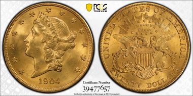 1904 $20 MS65+