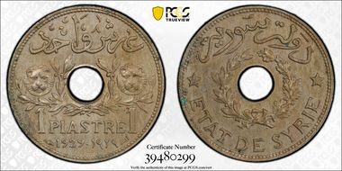 1929 Piastre Lec-10 MS63