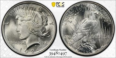 1924 $1 MS66