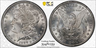 1888 $1 VAM 18 Doubled Eyelid MS66