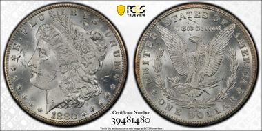 1880-CC $1 8/High 7 MS64+