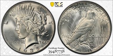 1935 $1 MS66+