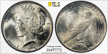 1925 $1 MS66