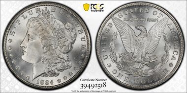 1884-CC $1 MS67+ 