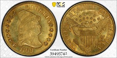 1799 $10 Small Stars Obverse MS63